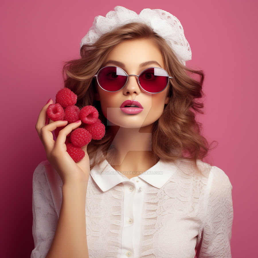 Young woman with raspberries. Fashion photoshoot by Coolarts223 on ...