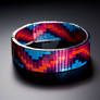 Metal bracelet. Colourful, pixelated style