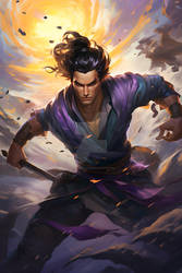 Yasuo. Digital artwork. By ai