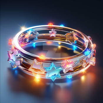 Glowing ring with stars