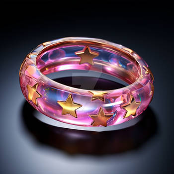 Glowing ring with stars