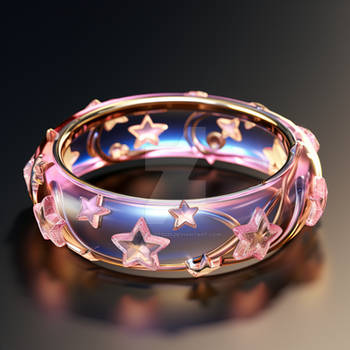 Glowing ring with stars