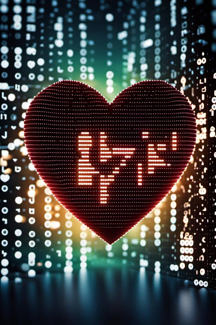 Led Matrix Heart Digital matrix heart by Coolarts223 on DeviantArt