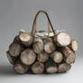 Fashionable handbag bundle of logs inspired