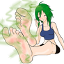 At Gumi's feet-stinky,sweaty