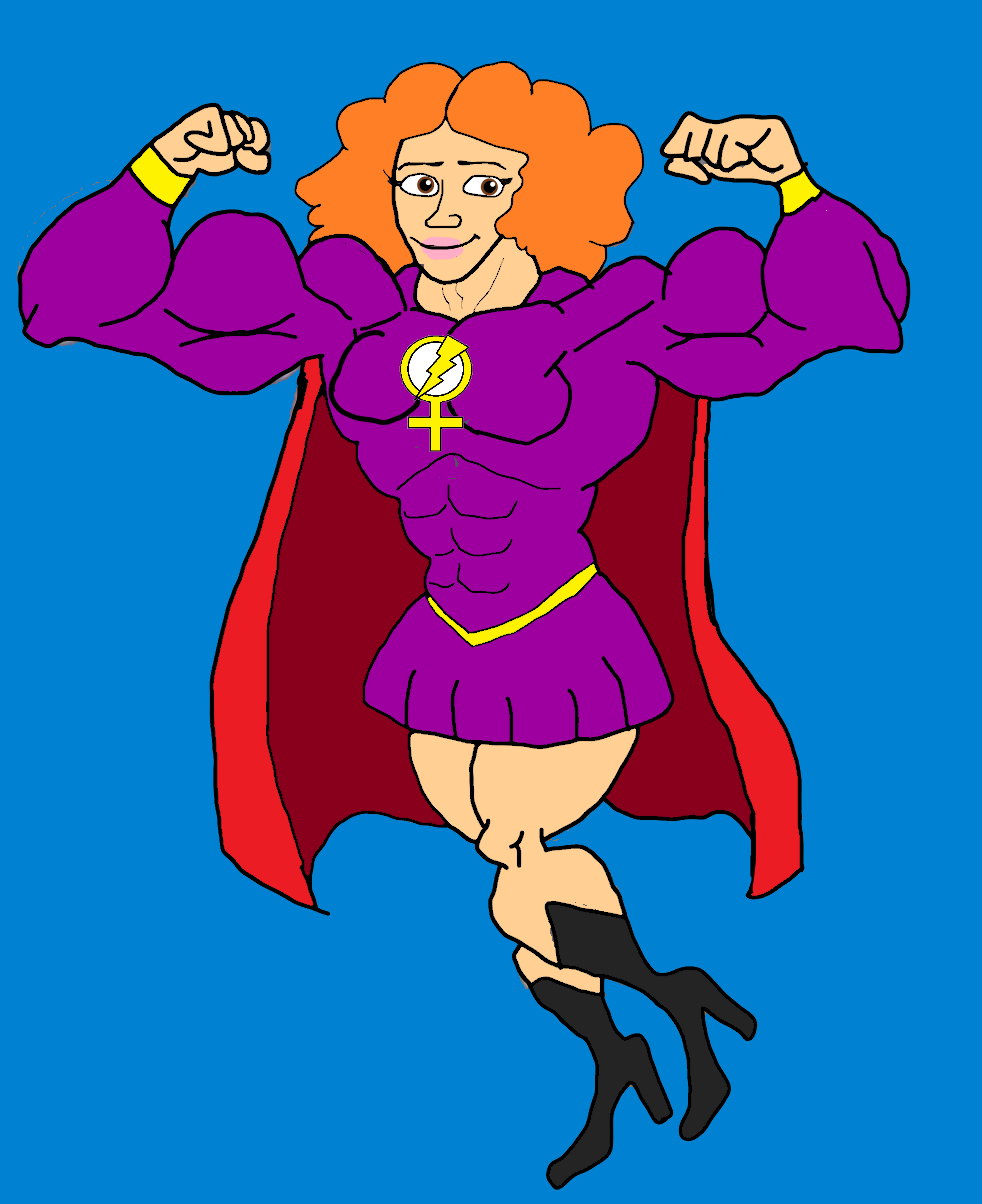 Buff Teen Superheroine in the Sky by TheFranksterChannel on DeviantArt
