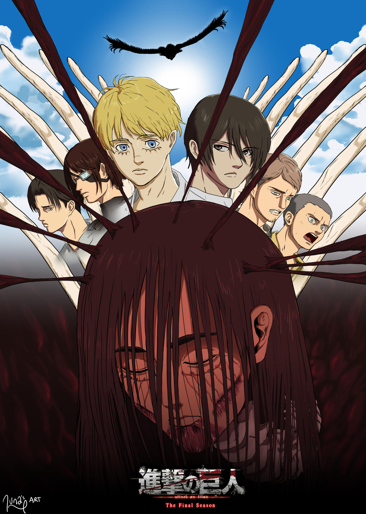 Shingeki no kyojin (SNK) The final Season  Poster anime, Pósteres  ilustraciones, Kyojin