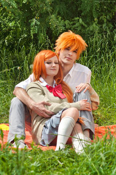 Inoue Orihime with Ichigo