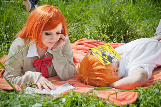 Inoue Orihime with Ichigo