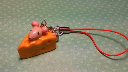 Mouse in Cheese Charm