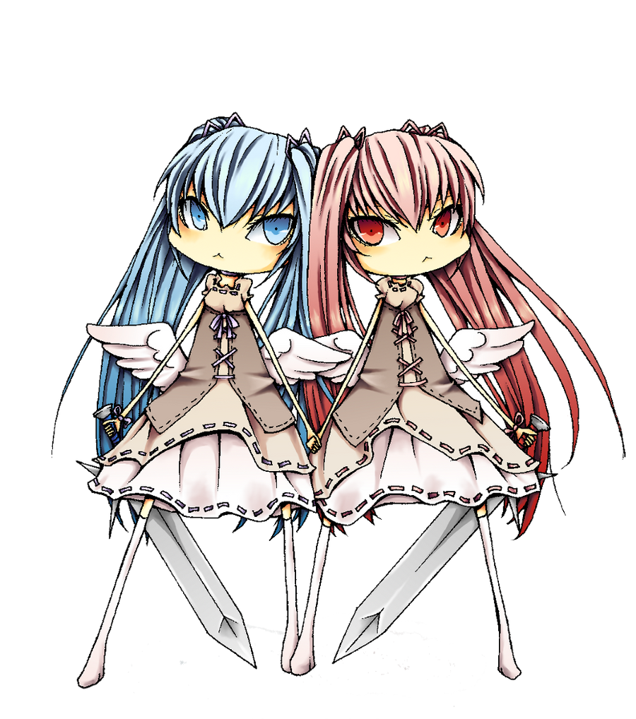 Aka and Ao chibis