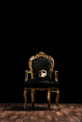 Mask on golden Chair