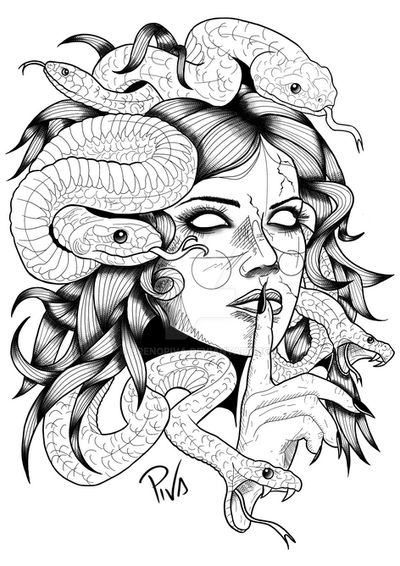 Medusa Sketch by BrenoPiva on DeviantArt