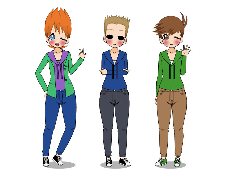 Matt, Edd, and Tom from EddsWorld by KawaiiSpaceEgg on DeviantArt