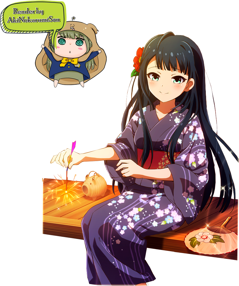 pic Yukata Anime Summer Festival asuha summer festival yukata render by