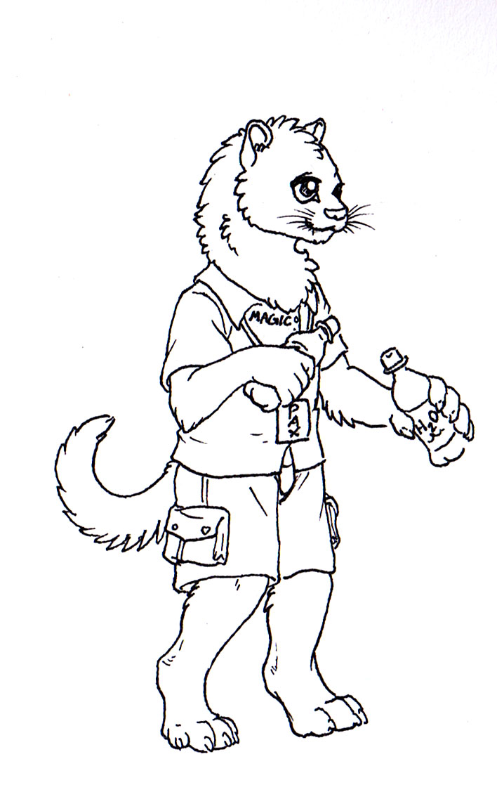 My Ferret-y Co-worker by Jianre-M