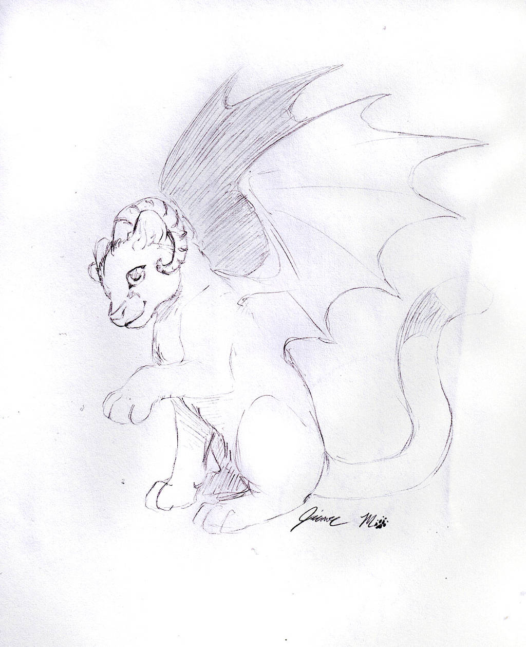 Sketch Request - Demon Cougar by Jianre-M