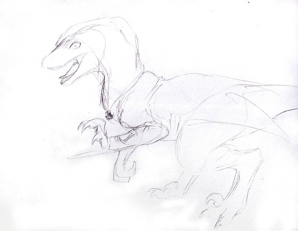 Sketch Request - Assassin Raptor by Jianre-M