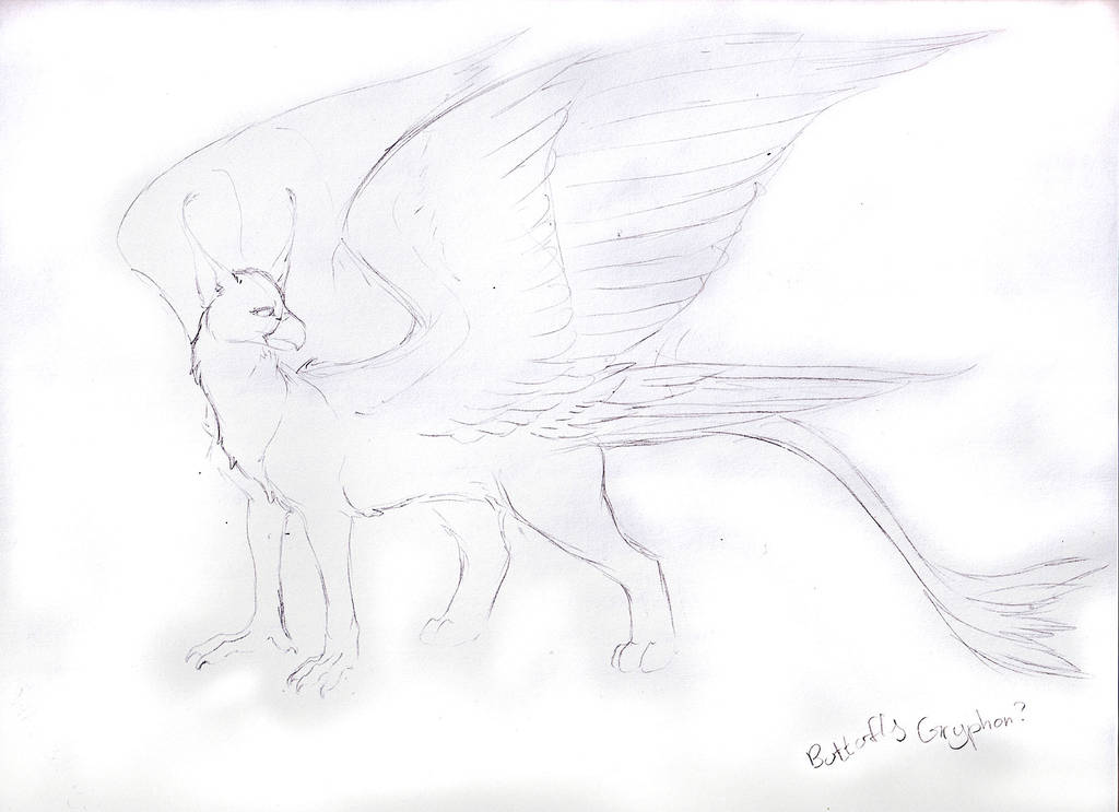 Sketch Request - Butterfly Gryphon by Jianre-M