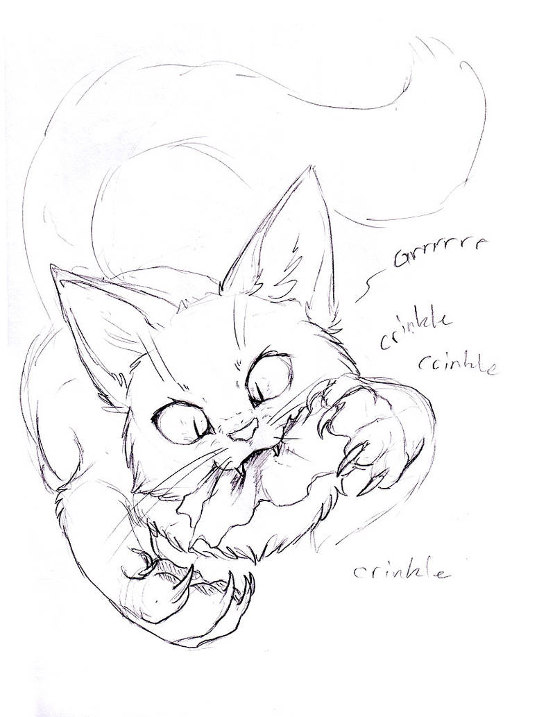 Sketch Request - Crazy Face Cat by Jianre-M