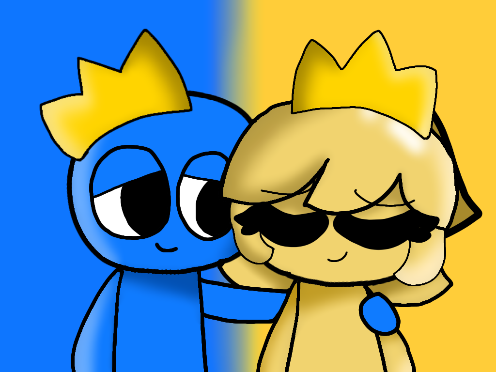 Rainbow Friends: Blue and Yellow artwork by pocolocopoco on DeviantArt