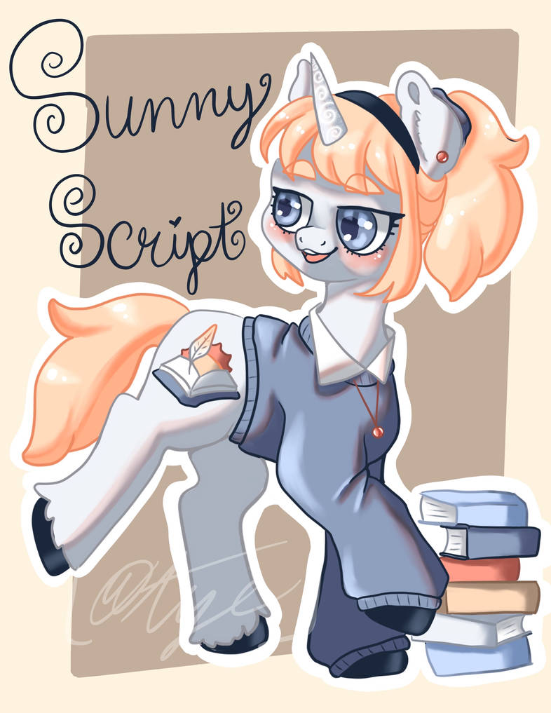 Preppy Mlp Pony based off of preppy aesthetic, Sunny Script by Aye23 on DeviantArt
