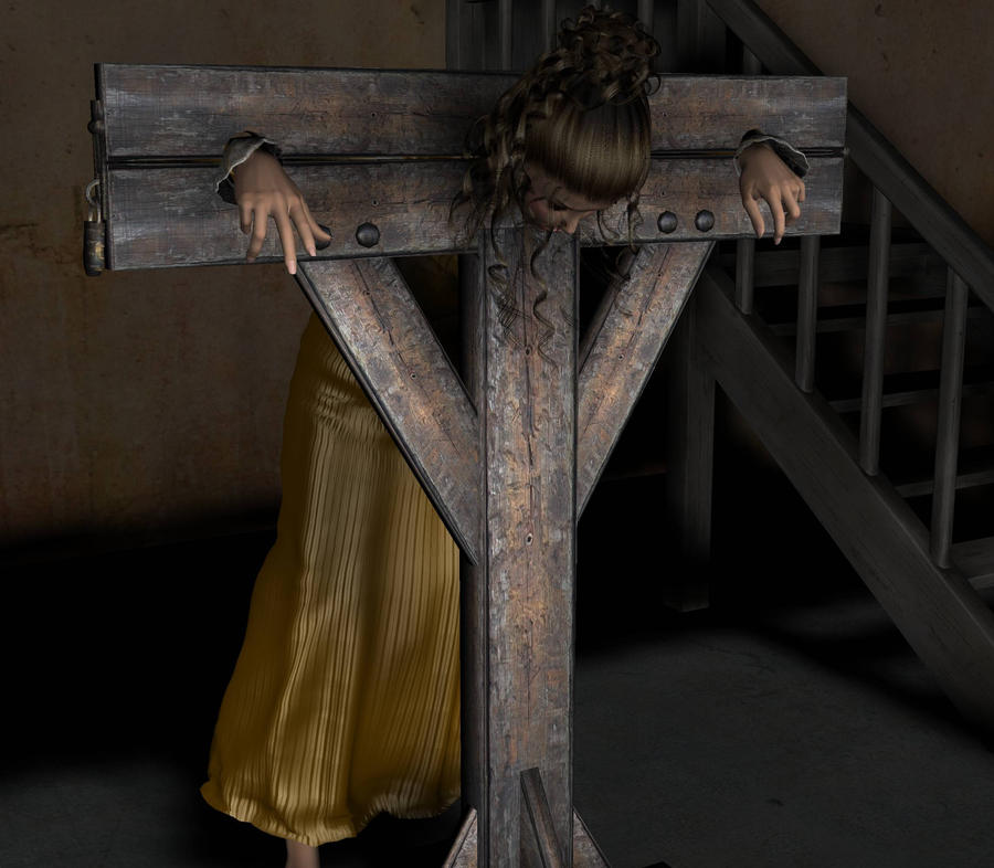 Pigtails torture girl public
