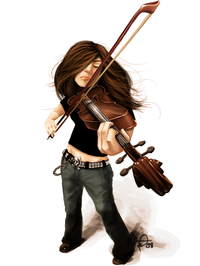 Violin colored