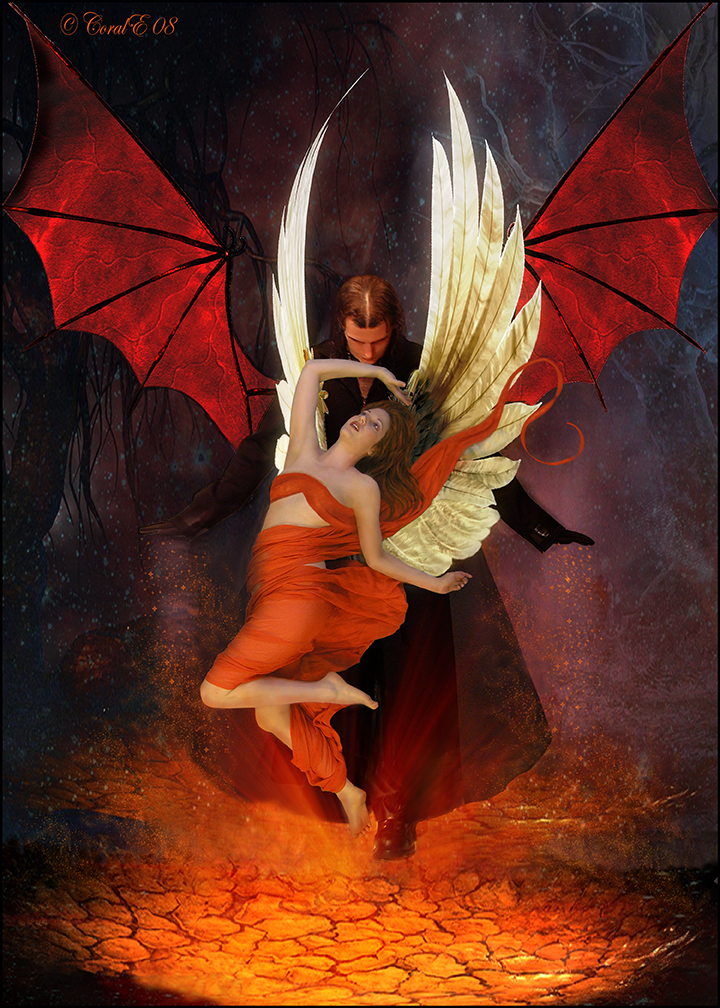 Ангел в танце с демоном персонажи. Ангел и демон. Дьявол и ангел. Демоны любви. Демон ангела.