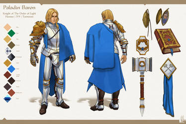 A stereotyypical paladin ref sheet