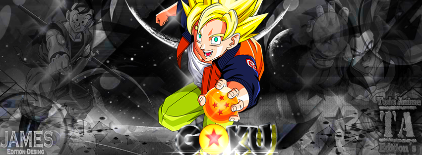 Portada De Goku Ssj1 estilo black and white