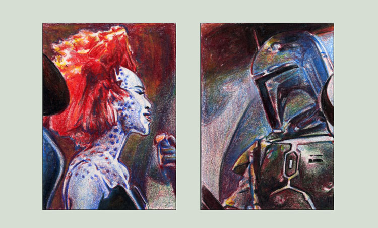 ROTJ Sketchcards: Boba Flirt