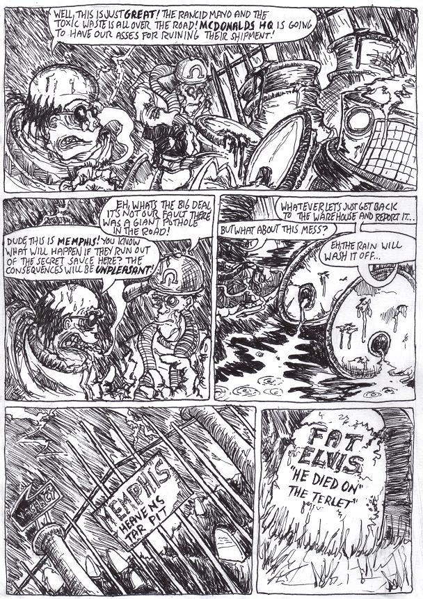 Elvis Lives Sample Page by FreakshowComics