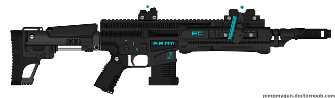 Ebony Core 6.8mm Tiko M-78 Assault Carbine