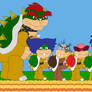 Bowser and 4 of his 8 children