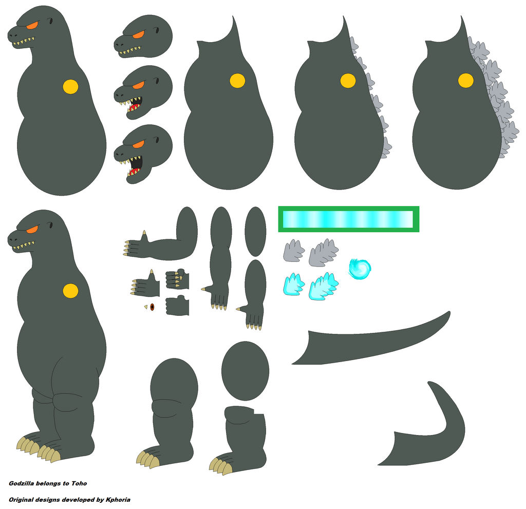 Base Godzilla Mesh Godzilla Design (4) by Bowser14456 on DeviantArt