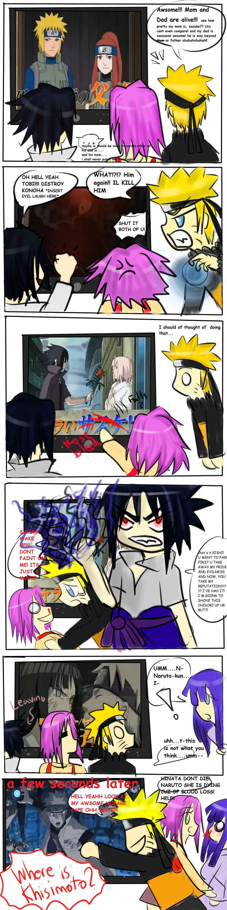 Team7+Hinata's reactions on Road to ninja trailer by animeGirlRandom on  DeviantArt