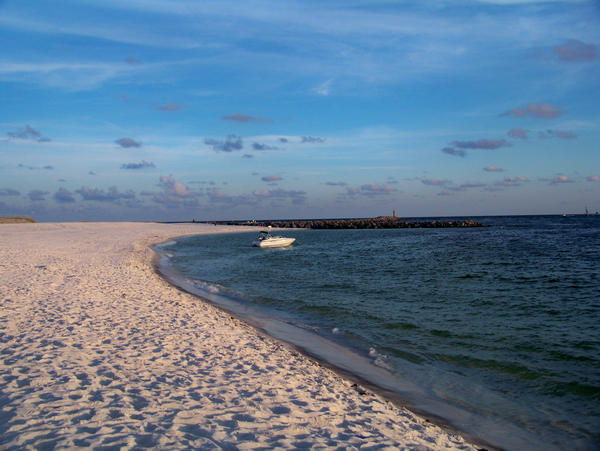 Beach view with boat