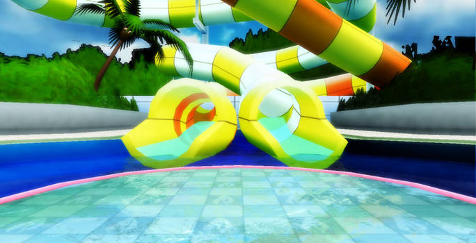 Waterslide stage