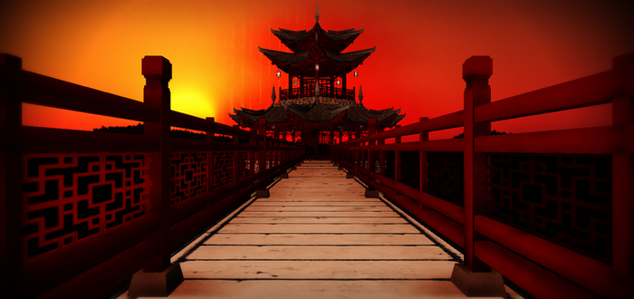 Chinese temple stage