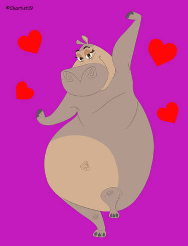 Gloria the hippo from Madagascar by StephDraws40 on DeviantArt