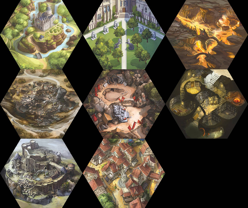 Myth: Dark Frontier tiles by firedudewraith