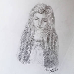 Drawing of a girl from imagination