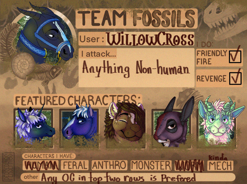 Art fight team fossil by WillowCrossed on DeviantArt