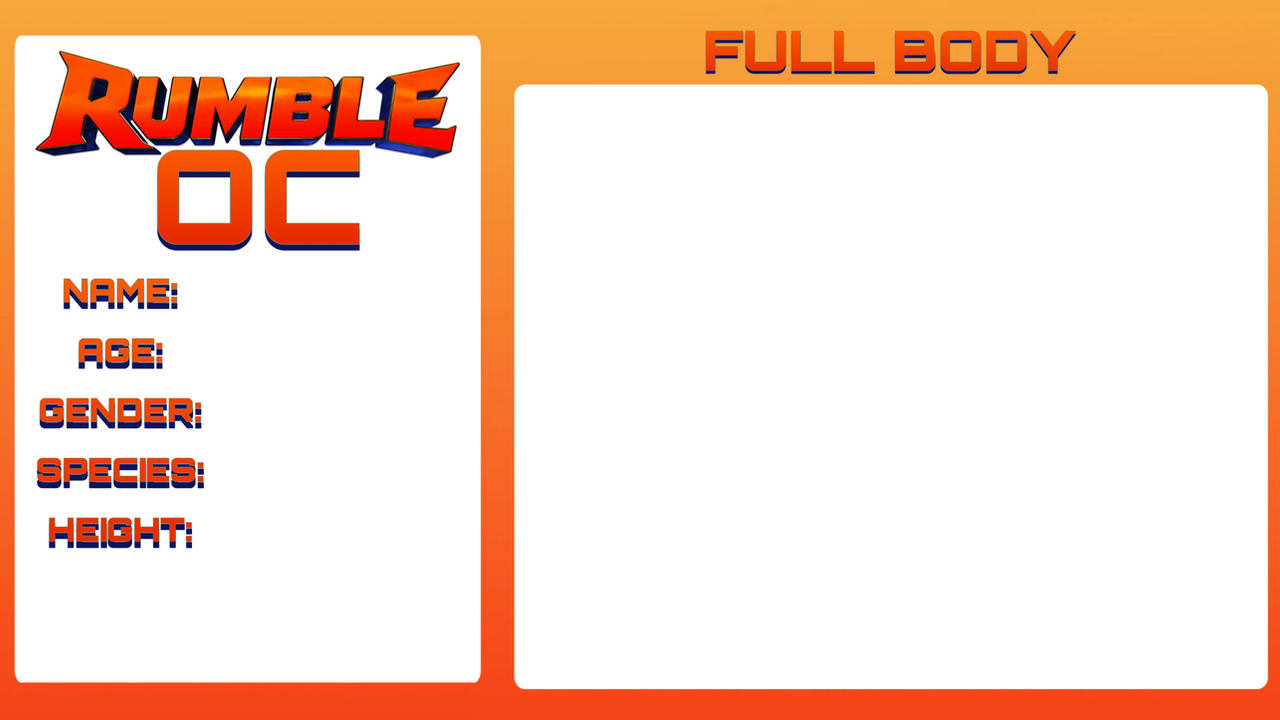 Rumble OC Template by d2celt3 on DeviantArt