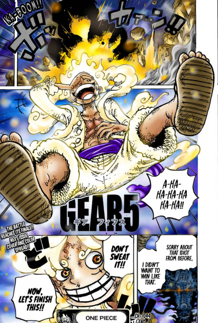 Gear 5 Luffy (colored) by JIN0516 on DeviantArt