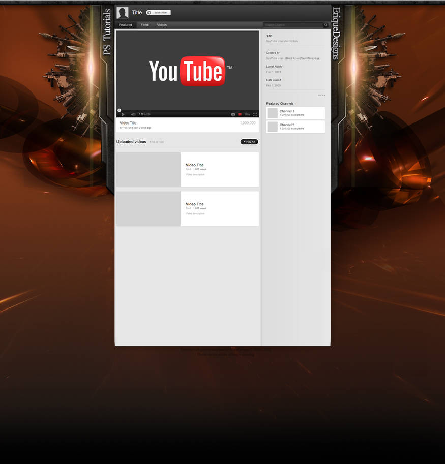 Youtube Background by EriqueShop on DeviantArt