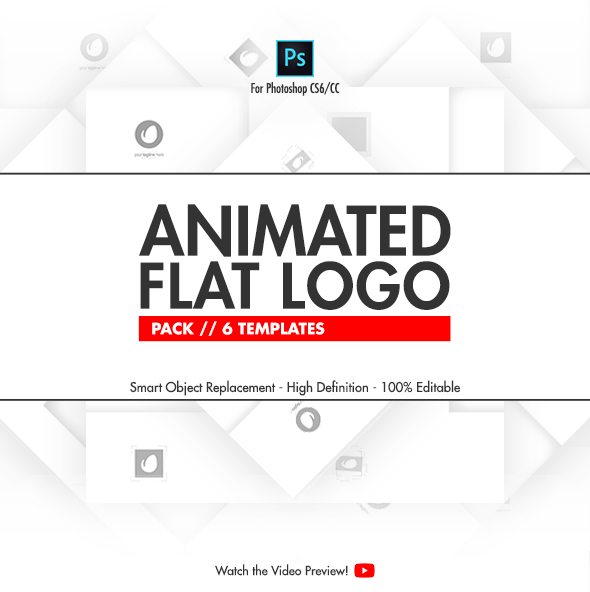 Animated Flat Logo Pack - Photoshop Templates by NuwanP