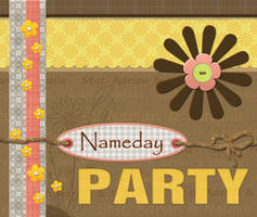 Scrapbook Card: Nameday Party