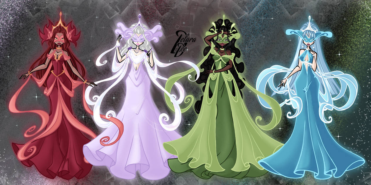 Magic Nymph Final collage: Four nymphs of Magix! by DelaraDee on DeviantArt